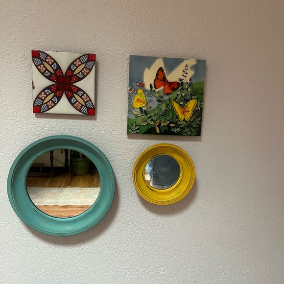 Fused Glass Butterfly Ceramic Tile Art| Cottage Garden Decor - Picture 6 of 6